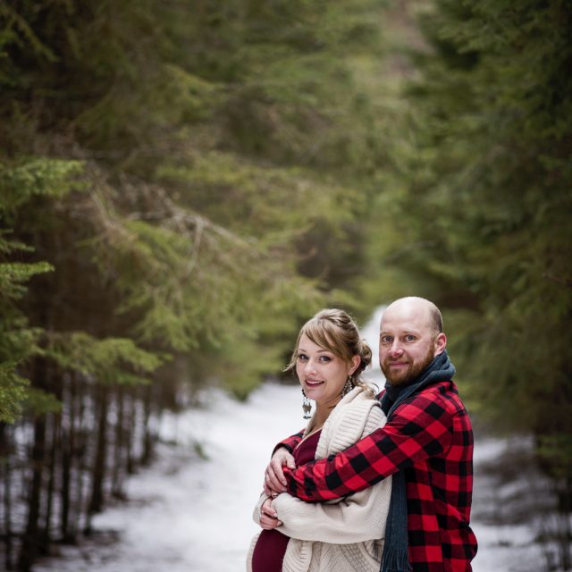Adam & Nancy's Maternity Photography Tree Farm Thunder Bay by Dan Garrity Media